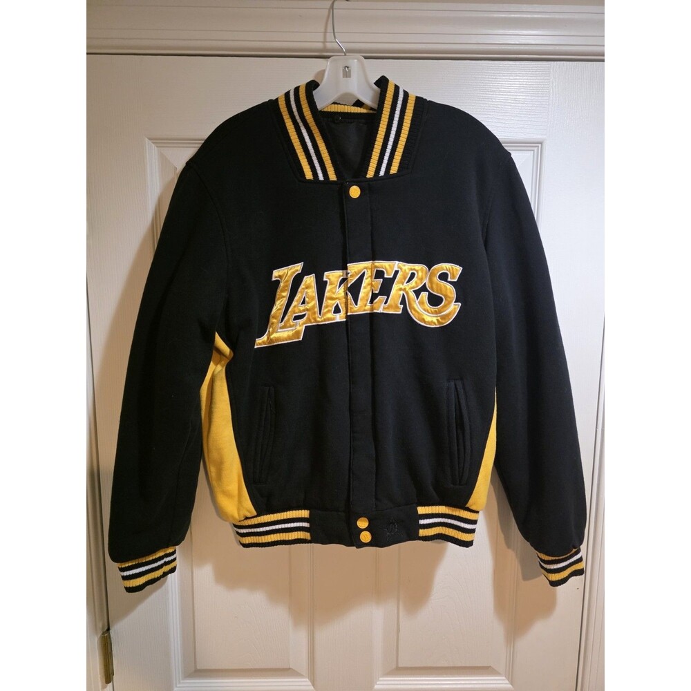 Beautiful JH Las Angeles Lakers Size Medium Men's Jacket Coat Reversable NBA